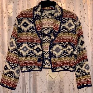 Vintage Cropped Blazer Jacket
